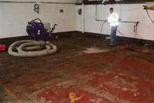 A floor before preparation